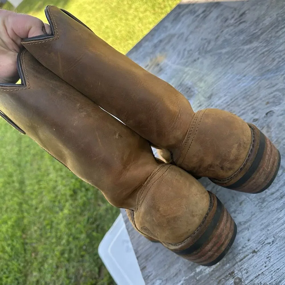 Dan Post Albuquerque Waterproof Tan Leather Western Work Boots Men’s 11.5D - 220